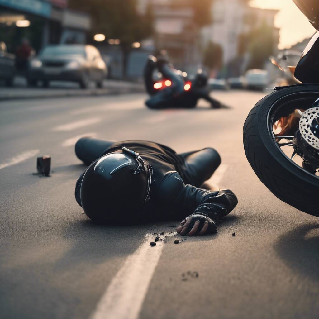 motorcycle crash scene