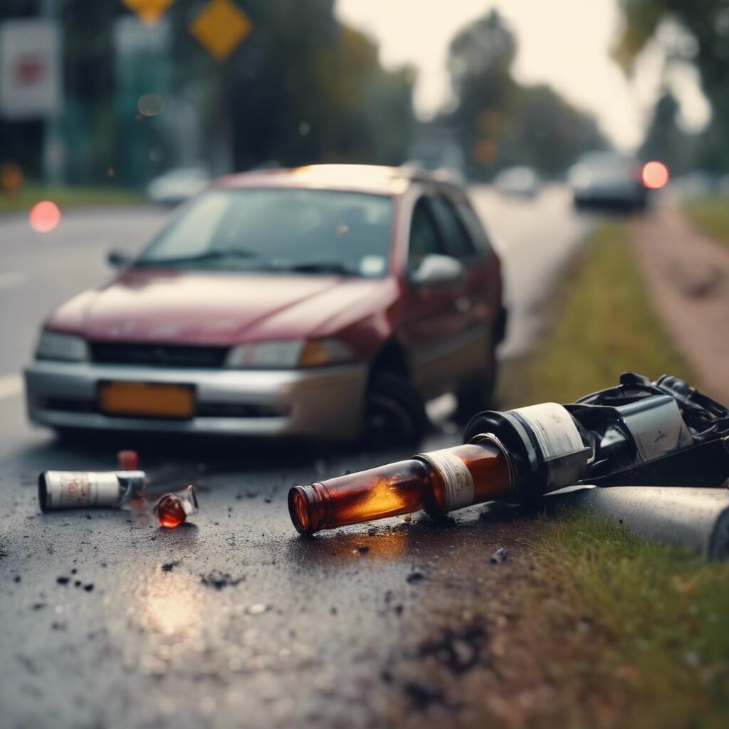 Car accident scene in Georgia